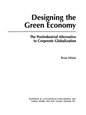 cover image of Designing the Green Economy